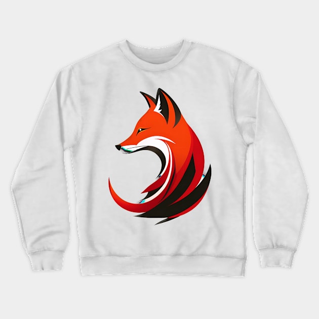 Focus Fox Face Crewneck Sweatshirt by Holisticfox